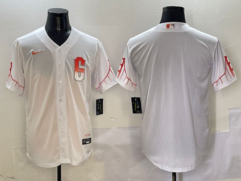 Men San Francisco Giants Blank White Game Nike 2025 MLB Jersey style 1